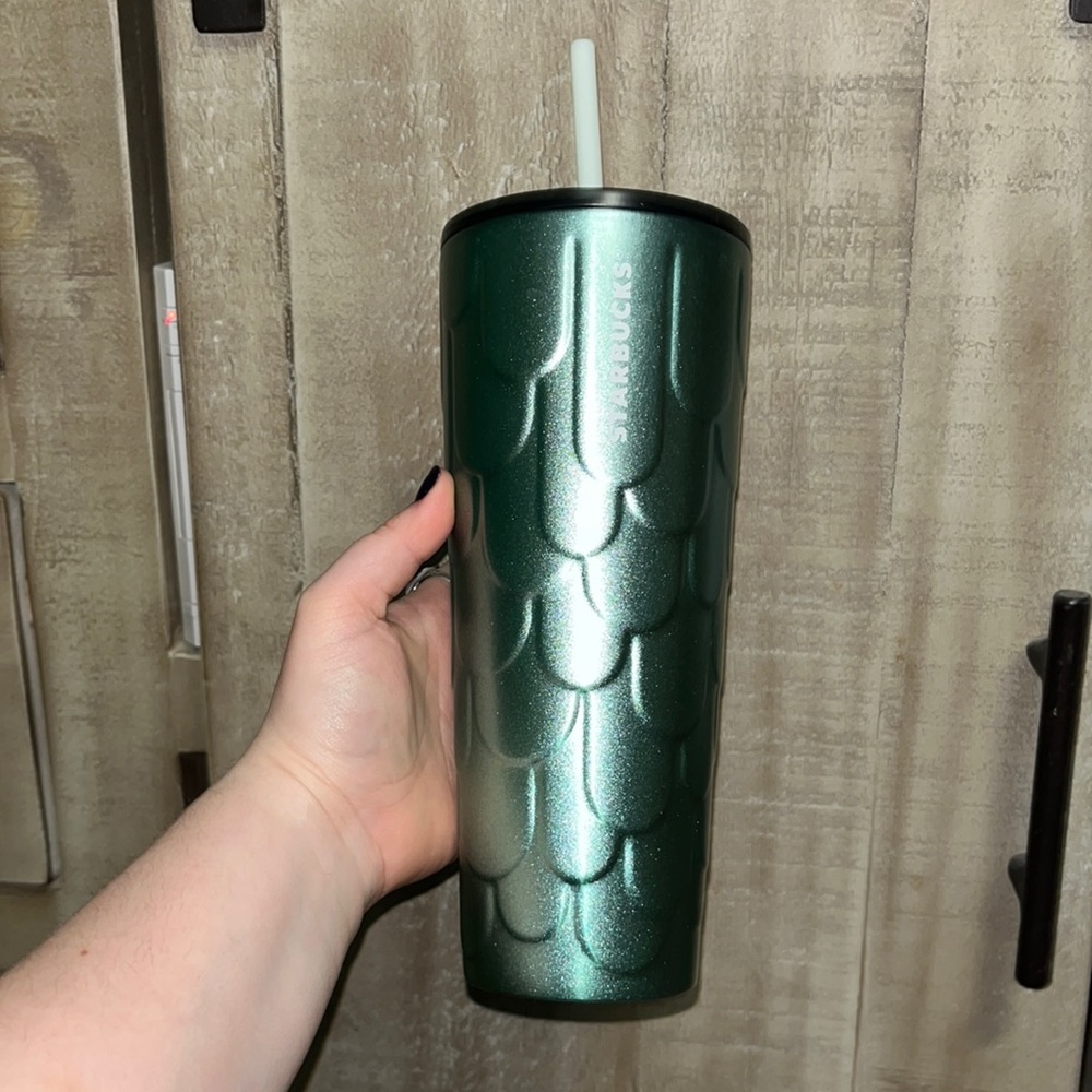 Metal Starbucks cup